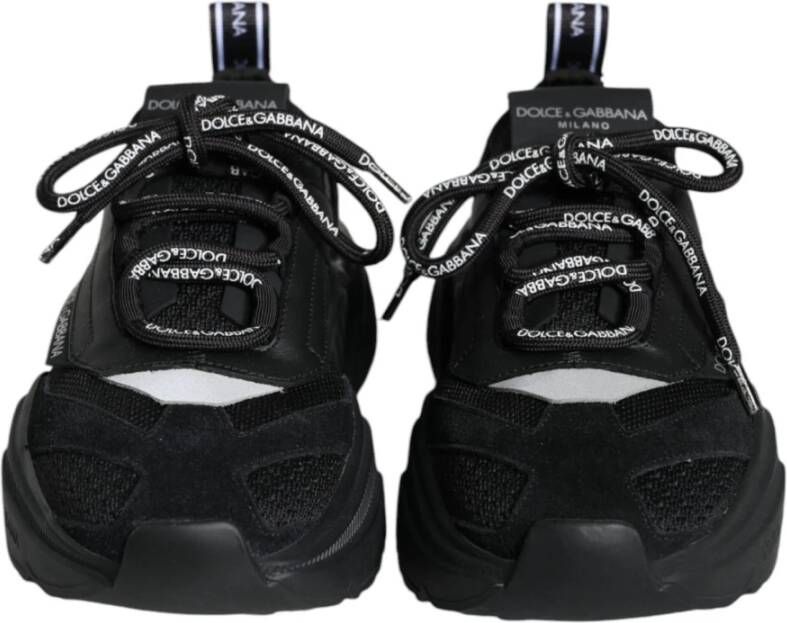 Dolce & Gabbana Zwarte lage sneakers met logo Black Dames