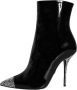 Dolce & Gabbana Zwarte Lakleren Kristalhak Laarzen Schoenen Black Dames - Thumbnail 5