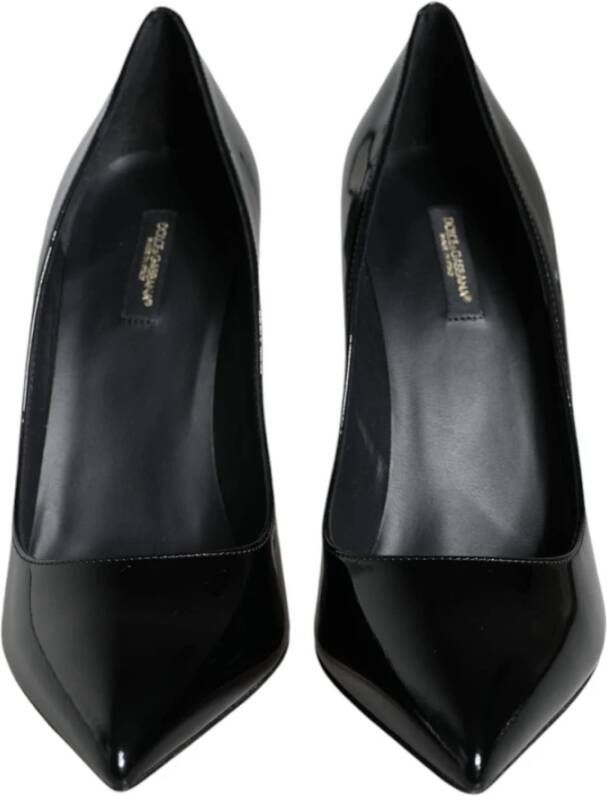 Dolce & Gabbana Zwarte Lakleren Bellucci Pumps Hakken Black Dames