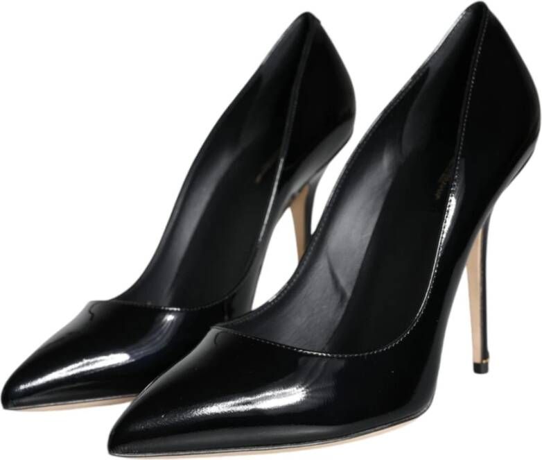 Dolce & Gabbana Zwarte Lakleren Bellucci Pumps Hakken Black Dames