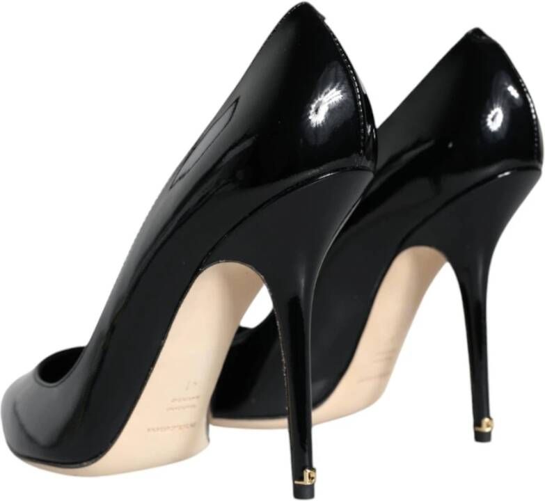 Dolce & Gabbana Zwarte Lakleren Bellucci Pumps Hakken Black Dames