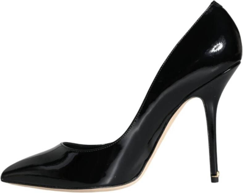 Dolce & Gabbana Zwarte Lakleren Bellucci Pumps Hakken Black Dames