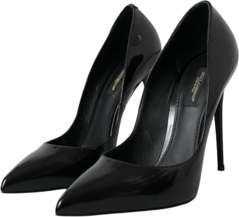 Dolce & Gabbana Zwarte Lakleren Hoge Hakken Pumps Black Dames