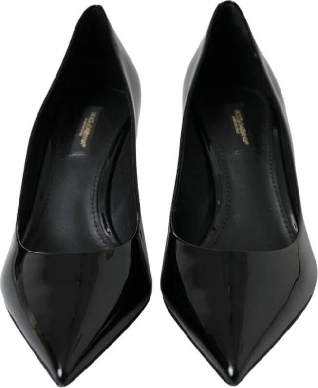 Dolce & Gabbana Zwarte Lakleren Stiletto Pumps Black Dames