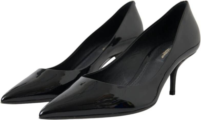 Dolce & Gabbana Zwarte Lakleren Stiletto Pumps Black Dames