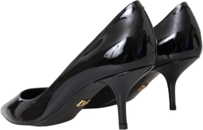 Dolce & Gabbana Zwarte Lakleren Stiletto Pumps Black Dames