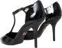 Dolce & Gabbana Zwarte Lakleren T-Strap Hakpompen Black Dames - Thumbnail 4