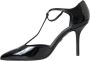 Dolce & Gabbana Zwarte Lakleren T-Strap Hakpompen Black Dames - Thumbnail 5