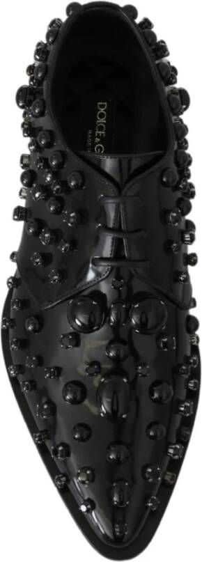 Dolce & Gabbana Zwarte Lakleren Veterschoenen Black Dames