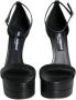 Dolce & Gabbana Zwarte leren band sandalen Black Dames - Thumbnail 2