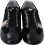 Dolce & Gabbana Zwart logo lederen casual heren sneakers Zwart Heren - Thumbnail 2