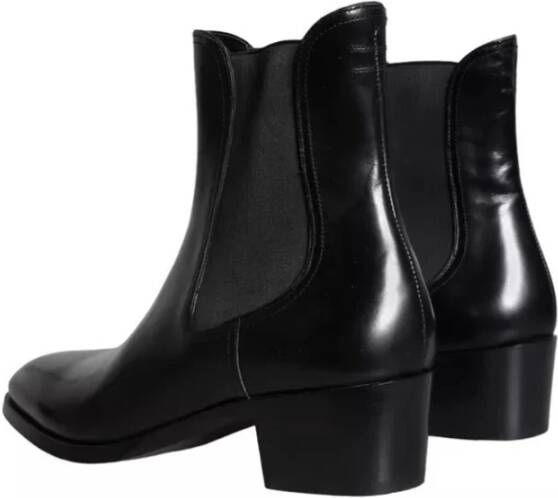 Dolce & Gabbana Zwarte Leren Chelsea Laarzen Heren Schoenen Black Heren