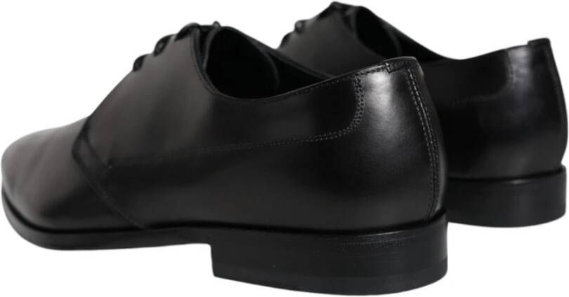 Dolce & Gabbana Zwarte Leren Derby Jurkschoenen Black Heren