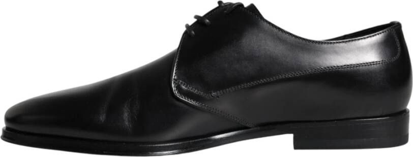 Dolce & Gabbana Zwarte Leren Derby Jurkschoenen Black Heren