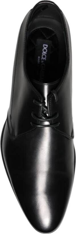 Dolce & Gabbana Zwarte Leren Derby Jurkschoenen Black Heren