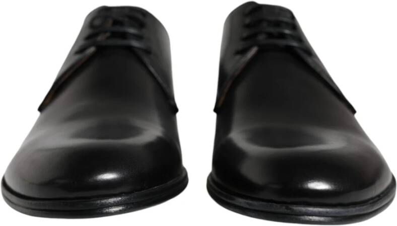 Dolce & Gabbana Zwarte leren Derby jurkschoenen Black Heren