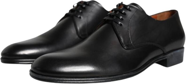 Dolce & Gabbana Zwarte leren Derby jurkschoenen Black Heren