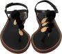 Dolce & Gabbana Zwarte leren enkelband flats Black Dames - Thumbnail 3