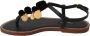 Dolce & Gabbana Zwarte leren enkelband flats Black Dames - Thumbnail 4