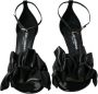 Dolce & Gabbana Zwarte leren enkelband hak sandalen Black Dames - Thumbnail 3