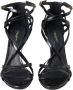 Dolce & Gabbana Zwarte Leren Enkelband Hakken Sandalen Black Dames - Thumbnail 6