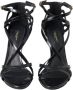 Dolce & Gabbana Zwarte Leren Enkelband Hakken Sandalen Black Dames - Thumbnail 2