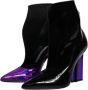 Dolce & Gabbana Zwarte Leren Enkellaarzen met Rits Purple Dames - Thumbnail 4