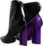 Dolce & Gabbana Zwarte Leren Enkellaarzen met Rits Purple Dames - Thumbnail 5