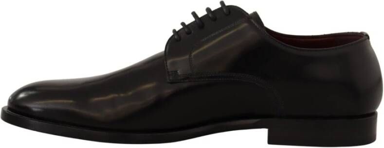 Dolce & Gabbana Zwarte Leren Formele Derby Schoenen Black Heren