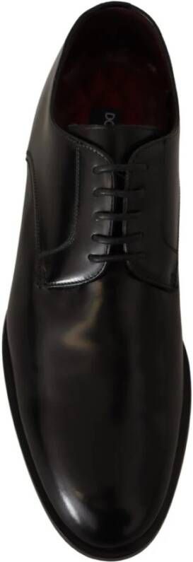 Dolce & Gabbana Zwarte Leren Formele Derby Schoenen Black Heren