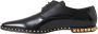 Dolce & Gabbana Zwarte leren gouden studs Derby schoenen Black Heren - Thumbnail 25