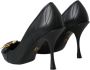 Dolce & Gabbana Zwarte Leren Hakken Pumps Black Dames - Thumbnail 4