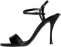 Dolce & Gabbana Zwarte Leren Hakken Sandalen Black Dames - Thumbnail 5