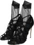 Dolce & Gabbana Zwarte Leren Hakken Sandalen met Gesp Black Dames - Thumbnail 3