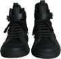 Dolce & Gabbana Zwarte Geperforeerde High Top Sneakers Black Heren - Thumbnail 2