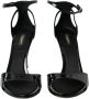 Dolce & Gabbana Zwarte Leren Hoge Hak Sandalen Black Dames - Thumbnail 10