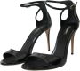 Dolce & Gabbana Zwarte Leren Hoge Hak Sandalen Black Dames - Thumbnail 11