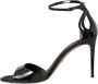 Dolce & Gabbana Zwarte Leren Hoge Hak Sandalen Black Dames - Thumbnail 13