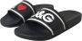 Dolce & Gabbana Zwarte leren I Love D&G Slide Sandalen Black Dames - Thumbnail 3