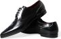 Dolce & Gabbana Zwarte Leren Kristal Formele Schoenen Black Heren - Thumbnail 8