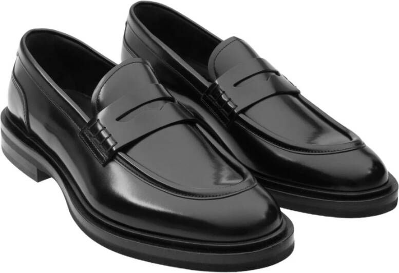 Dolce & Gabbana Zwarte Leren Loafer Schoenen Black Heren