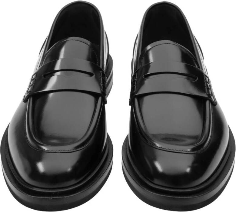 Dolce & Gabbana Zwarte Leren Loafer Schoenen Black Heren