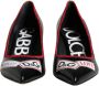 Dolce & Gabbana Zwarte leren logo print hakken pumps Black Dames - Thumbnail 2