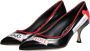 Dolce & Gabbana Zwarte leren logo print hakken pumps Black Dames - Thumbnail 4