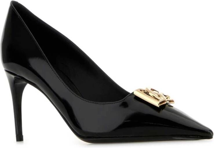 Dolce & Gabbana Zwarte Leren Lollo Pumps Black Dames