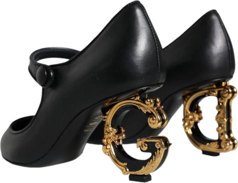 Dolce & Gabbana Zwarte leren Mary Jane-pumps Black Dames