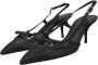 Dolce & Gabbana Zwarte leren mesh slingback hakken Black Dames - Thumbnail 3