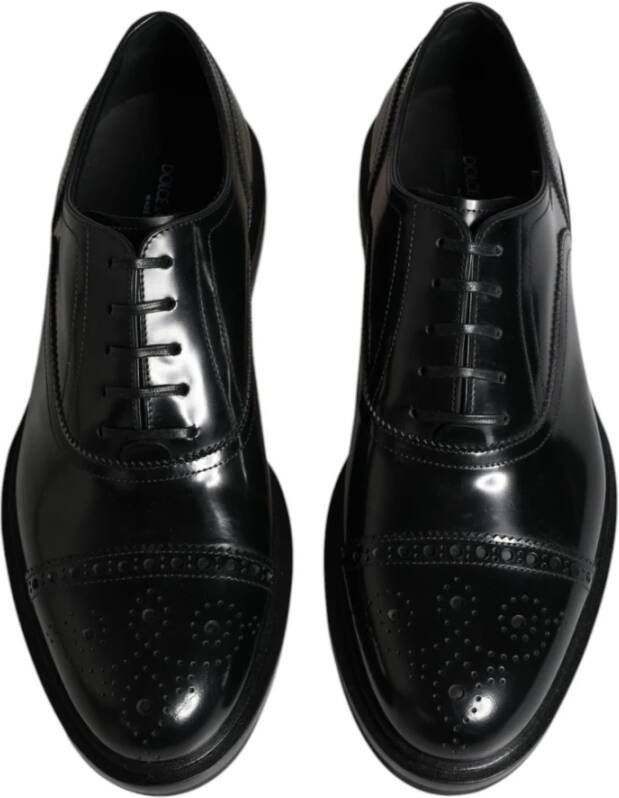 Dolce & Gabbana Zwarte leren Oxford Wingtip formele schoenen Black Heren