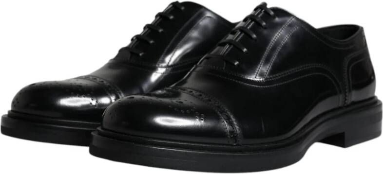 Dolce & Gabbana Zwarte leren Oxford Wingtip formele schoenen Black Heren