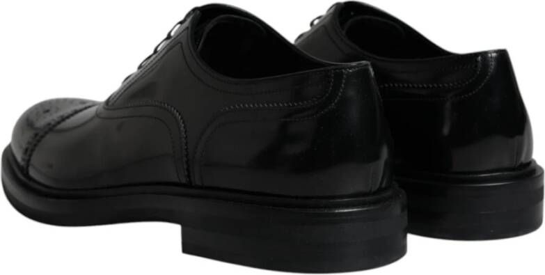 Dolce & Gabbana Zwarte leren Oxford Wingtip formele schoenen Black Heren